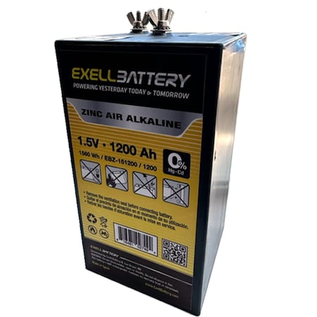Exell Battery 1.5V 1200Ah Zinc Air Alkaline Battery EBZ-151200